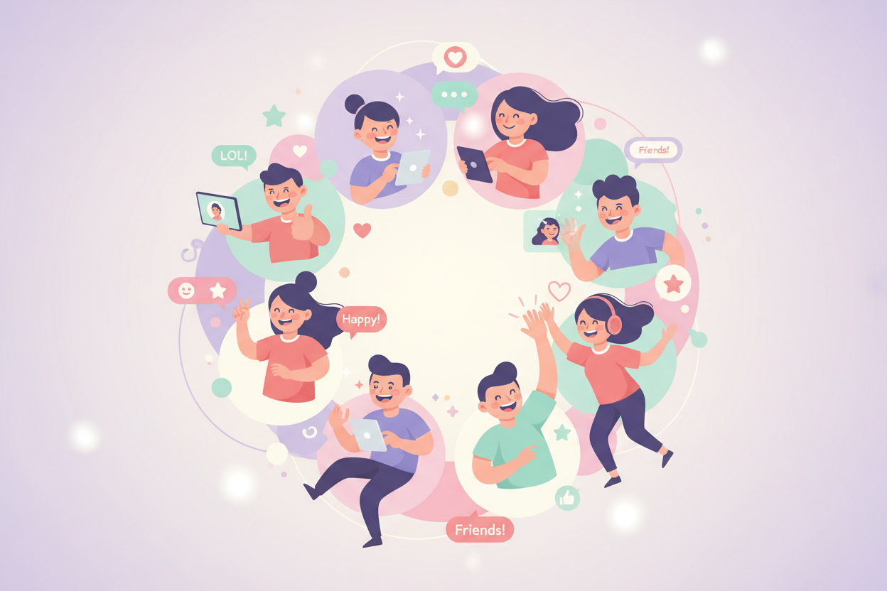 Anggota komunitas yang bahagia